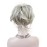 Aimole Synthetic Ponytail Clip-on Straight Wig Short Extensions hair Hairpiece Silver Grey (51)