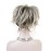 Aimole Synthetic Ponytail Clip-on Straight Wig Short Extensions hair Hairpiece (48T Light Gray Blonde with Dark Root)
