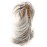 Aimole Synthetic Ponytail Clip-on Straight Wig Short Extensions hair Hairpiece (48T Light Gray Blonde with Dark Root)