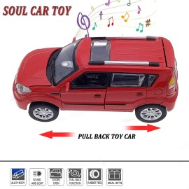 Toy Cars Diecast Car Models KIA Soul Model Cars,Pull Back Cars,Car Toy with Sound and Light for 3+ Year Old Boys(Red)