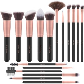 EmaxDesign Makeup Brushes 17 Pieces Premium Synthetic Foundation Brush Powder Blending Blush Concealer Eye Face Liquid Powder Cream Cosmetics Brushes Kit (Rose Gold) EmaxDesign Makeup Brushes 17 Pieces Premium Synthetic Foundation Brush Powder Blending Blush Concealer Eye Face Liquid Powder Cream Cosmetics Brushes Kit (Rose Gold)