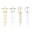 Numblartd 4 Pcs Fashion Metal Alloy Geometric Stars Moon Tassel Hair Clip Pins - Women Hollow Side Clip Hairpin Barrettes Bobby Pins Headdress Hair Accessories