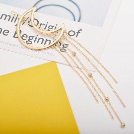 Numblartd 4 Pcs Fashion Metal Alloy Geometric Stars Moon Tassel Hair Clip Pins - Women Hollow Side Clip Hairpin Barrettes Bobby Pins Headdress Hair Accessories Numblartd 4 Pcs Fashion Metal Alloy Geometric Stars Moon Tassel Hair Clip Pins - Women Hollow Side Clip Hairpin Barrettes Bobby Pins Headdress Hair Accessories