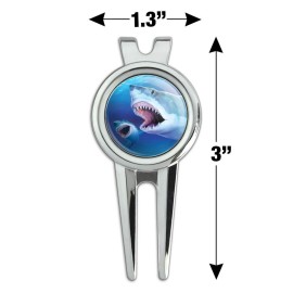 GRAPHICS & MORE Great White Sharks Ocean Pair Scuba Diving Golf Divot Repair Tool and Ball Marker