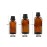 3PCS 100ml Empty Portable Amber Glass Vial Essential Oil Bottles with Orifice Reducer and Black Cap for Cosmetic Essential Oils Chemistry Lab Chemicals Colognes Perfume Aromatherapy