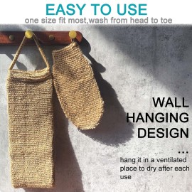 Large Natural Exfoliating Hemp Back Scrubber for Shower for Men and Women - Deep Clean & Invigorate Your Skin - Machine Wash and Dry - Double Sided Available Large Natural Exfoliating Hemp Back Scrubber for Shower for Men and Women - Deep Clean & Invigorate Your Skin - Machine Wash and Dry - Double Sided Available