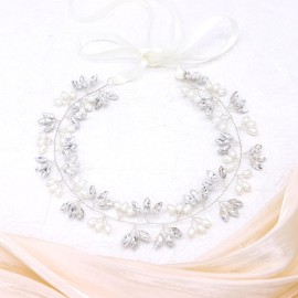 Ammei Headpiece Crystal Bridal Headpiece Wedding Headband With Genuine Freshwater Pearls And Combs Hair Accessories For Bride Bridesmaid (Silver) Ammei Headpiece Crystal Bridal Headpiece Wedding Headband With Genuine Freshwater Pearls And Combs Hair Accessories For Bride Bridesmaid (Silver)