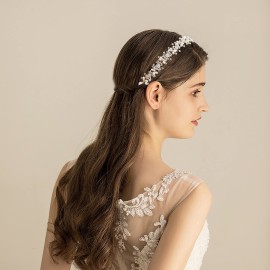 Oriamour Bridal Headpiece Flower Design Wedding Headband Bridal Hair Accessories (Rose Gold) Oriamour Bridal Headpiece Flower Design Wedding Headband Bridal Hair Accessories (Rose Gold)