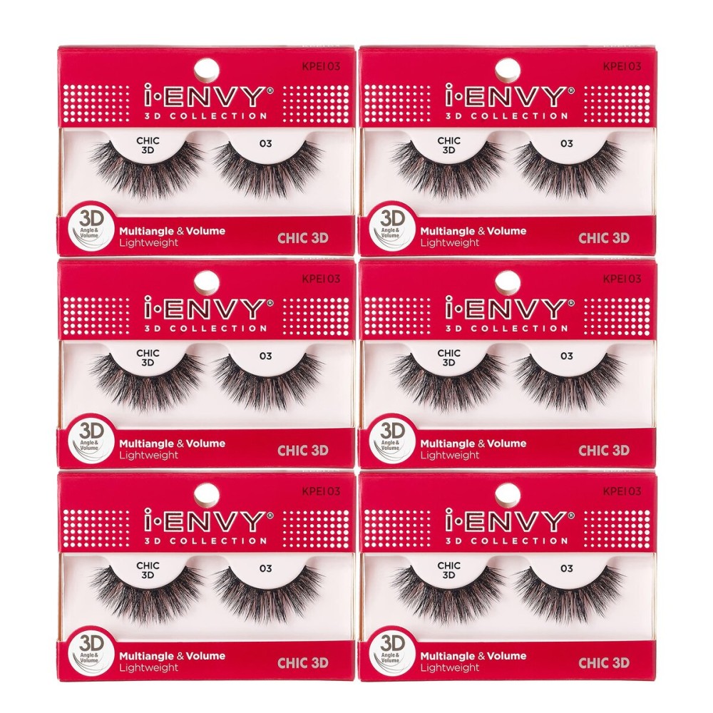 i-Envy 6 Pairs False Eyelashes 3D Glam Collection Multi-angle & Volume Lashes