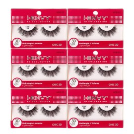 i-Envy 6 Pairs False Eyelashes 3D Glam Collection Multi-angle & Volume Lashes