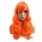 BERON Bright Orange Wig Long Light Orange Wig with Bangs for Women Long Wavy Curly Wigs Synthetic Hair with Cap