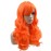 BERON Bright Orange Wig Long Light Orange Wig with Bangs for Women Long Wavy Curly Wigs Synthetic Hair with Cap