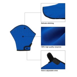 FitsT4 Sports Aqua Gloves Webbed Paddle Swim Gloves Fitness Water Aerobics and Swimming Resistance Training Gloves for Men Women Children Royal M