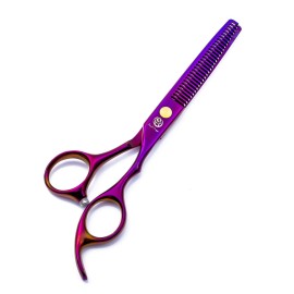 6.0 inch Purple Hair Cutting Scissors Set with Razor, Leather Scissors Case, Barber Hair Cutting Shears Hair Thinning/Texturizing Shears for Professional Hairdresser or Home Use 6.0 inch Purple Hair Cutting Scissors Set with Razor, Leather Scissors Case, Barber Hair Cutting Shears Hair Thinning/Texturizing Shears for Professional Hairdresser or Home Use