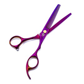 6.0 inch Purple Hair Cutting Scissors Set with Razor, Leather Scissors Case, Barber Hair Cutting Shears Hair Thinning/Texturizing Shears for Professional Hairdresser or Home Use 6.0 inch Purple Hair Cutting Scissors Set with Razor, Leather Scissors Case, Barber Hair Cutting Shears Hair Thinning/Texturizing Shears for Professional Hairdresser or Home Use