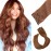 Clip in Hair Extensions Human Hair 7pcs 70g Set 30 Medium Auburn Silky Straight Top Grade 7A Remy Extensions Clip-in Hair for Women