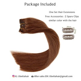 Clip in Hair Extensions Human Hair 7pcs 70g Set 30 Medium Auburn Silky Straight Top Grade 7A Remy Extensions Clip-in Hair for Women Clip in Hair Extensions Human Hair 7pcs 70g Set 30 Medium Auburn Silky Straight Top Grade 7A Remy Extensions Clip-in Hair for Women