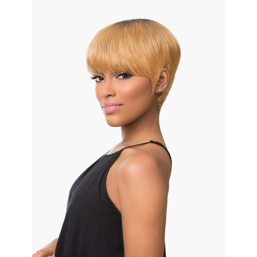 Sensationnel Empire Human Hair Wig - Robyn Celebrity Inspired Collections Pre-Styled Salon Cut Hair (1 JETBLACK)