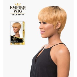 Sensationnel Empire Human Hair Wig - Robyn Celebrity Inspired Collections Pre-Styled Salon Cut Hair (1 JETBLACK)