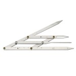 Golden Mean Calipers Stainless Steel Thrush Eyebrow Microblading Ruler Eyebrow Permanent Measure Symmetrical Tool Three-Point Positioning Balance Ruler for Makeup Ratio Measure Fibonacci Gauge Tool