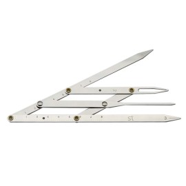 Golden Mean Calipers Stainless Steel Thrush Eyebrow Microblading Ruler Eyebrow Permanent Measure Symmetrical Tool Three-Point Positioning Balance Ruler for Makeup Ratio Measure Fibonacci Gauge Tool