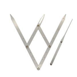 Golden Mean Calipers Stainless Steel Thrush Eyebrow Microblading Ruler Eyebrow Permanent Measure Symmetrical Tool Three-Point Positioning Balance Ruler for Makeup Ratio Measure Fibonacci Gauge Tool