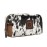 STS Ranchwear Women\'s Western Leather Cowhide Bebe Cosmetic Bag, White, One Size