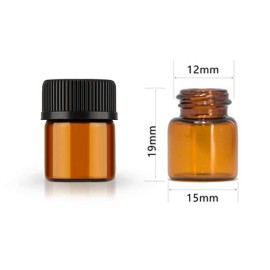 AFMNQZ 50Pack Set 1ML Amber Glass Bottle with Orifice Reducer and Cap Small Essential Oil Vials (1ML) AFMNQZ 50Pack Set 1ML Amber Glass Bottle with Orifice Reducer and Cap Small Essential Oil Vials (1ML)