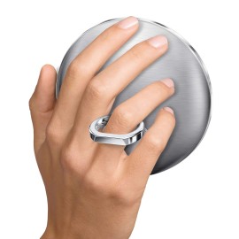 simplehuman Sensor Mirror Compact 4 Round, 3X Magnification, Brushed Stainless Steel