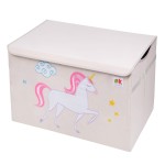 Wildkin Kids Fabric Toy Chest - Sturdy Storage Box w/Handle for Toys & Supplies - Unicorn