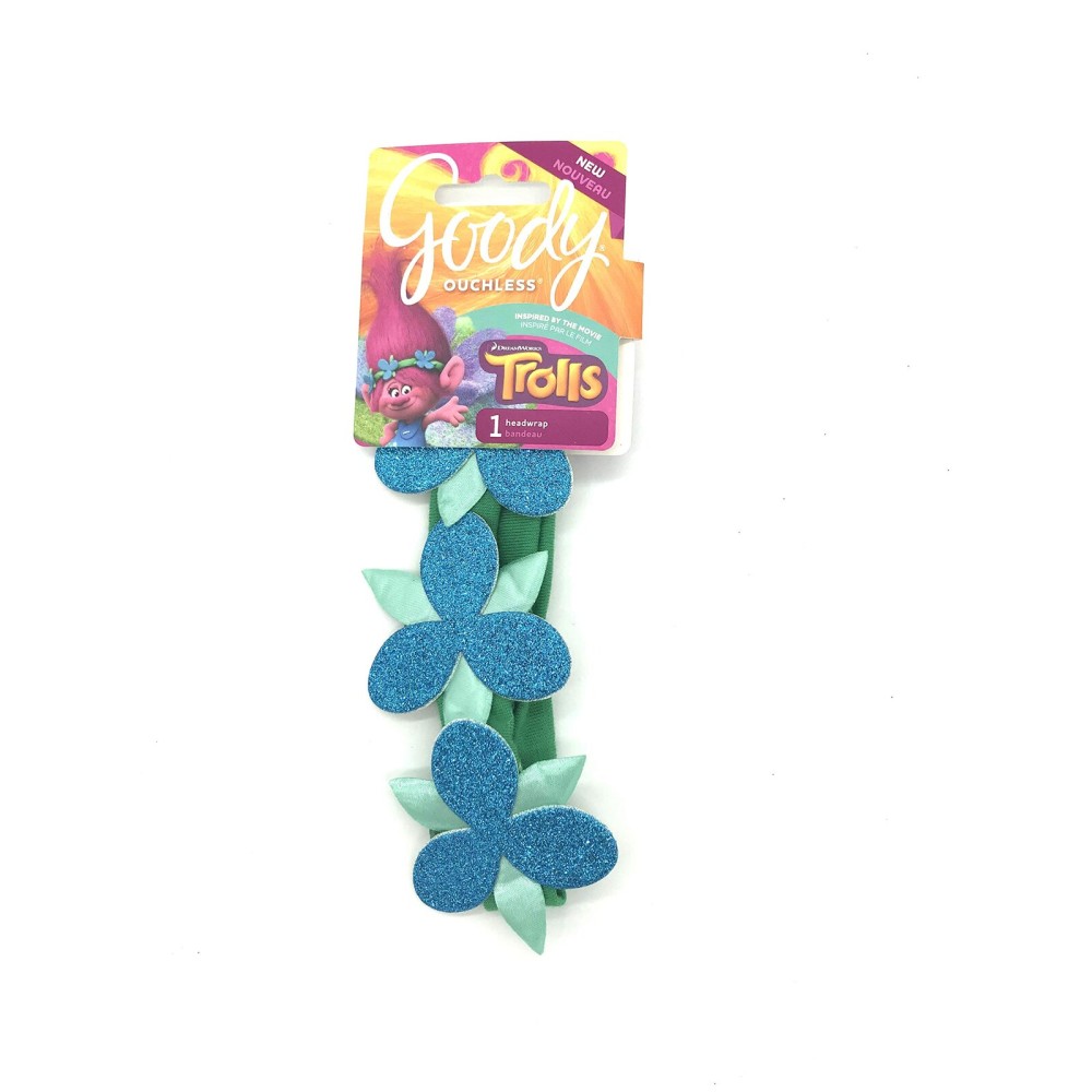 Trolls Ouchless Comfort Glitter Headwrap!, Poppy Flower Headwrap, One Size Fits All Trolls Ouchless Comfort Glitter Headwrap!, Poppy Flower Headwrap, One Size Fits All
