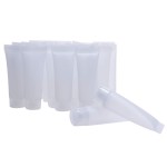 Shapenty 10ml Clear Plastic Empty Tubes Refillable Facial Cleanser Hand Cream Cosmetic Lotion Containers Soft Makeup Sample Holder Bottle Vial Jar Pot Case with Flip Lid for Travel DIY Project, 30PCS