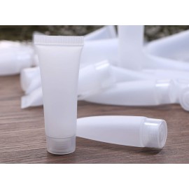 Shapenty 10ml Clear Plastic Empty Tubes Refillable Facial Cleanser Hand Cream Cosmetic Lotion Containers Soft Makeup Sample Holder Bottle Vial Jar Pot Case with Flip Lid for Travel DIY Project, 30PCS