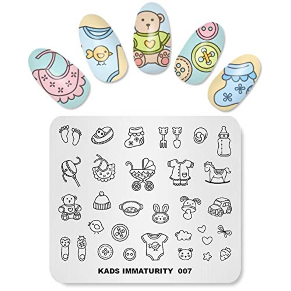KADS Nail Art Image Stamping Plates Baby Immaturity Cute DIY Manicure Template(IM007) KADS Nail Art Image Stamping Plates Baby Immaturity Cute DIY Manicure Template(IM007)