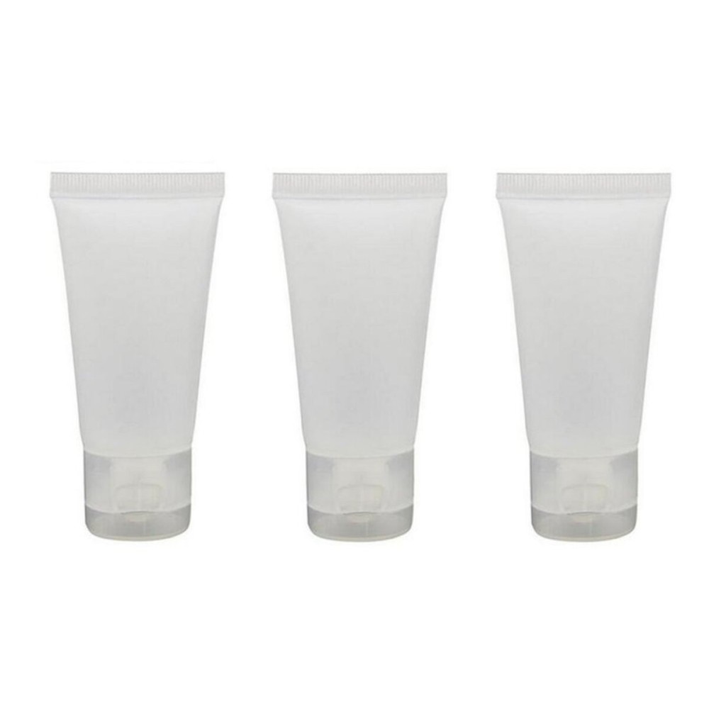 20Pcs 50ml/1.7oz Empty Refillable Clear Plastic Soft Tubes Cosmetic Sample Packing Storage Vial Container Bottle Jars Perfect For Facial Cleanser Lotion Shampoo Shower Gel