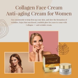 Collagen ++Anti-Aging Moisturizing and Firming Day Cream, Hydrating Collagen Cream, Anti Wrinkle Face & Neck with Collagen Peptide