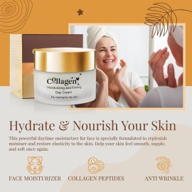 Collagen ++Anti-Aging Moisturizing and Firming Day Cream, Hydrating Collagen Cream, Anti Wrinkle Face & Neck with Collagen Peptide