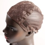 Bella Hair Glueless Wig Caps for Making Wigs with Combs and Adjustable Straps Swiss Lace Brown Small Size
