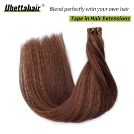 Tape in Hair Extensions Human Hair Chocolate Brown to Auburn Highlights Real Hair Extensions Invisible Adhesive Tape in 20pcs Seamless Skin Weft Straight Remy Hair Tape on Extensions 22Inch 60G/Set Tape in Hair Extensions Human Hair Chocolate Brown to Auburn Highlights Real Hair Extensions Invisible Adhesive Tape in 20pcs Seamless Skin Weft Straight Remy Hair Tape on Extensions 22Inch 60G/Set