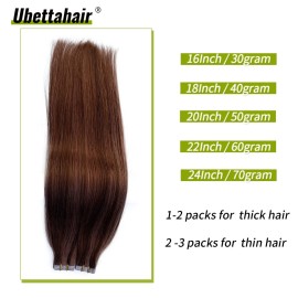 Tape in Hair Extensions Human Hair Chocolate Brown to Auburn Highlights Real Hair Extensions Invisible Adhesive Tape in 20pcs Seamless Skin Weft Straight Remy Hair Tape on Extensions 22Inch 60G/Set Tape in Hair Extensions Human Hair Chocolate Brown to Auburn Highlights Real Hair Extensions Invisible Adhesive Tape in 20pcs Seamless Skin Weft Straight Remy Hair Tape on Extensions 22Inch 60G/Set