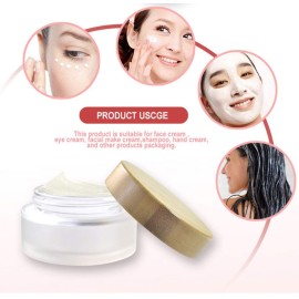 2 Pack 50ml/1.7oz Frosted Glass Cosmetic Cream Jar Bottle Refillable Glass Face Cream Pot Cosmetics Container With Bamboo lids and Inner Liners For Travel DIY Sample Eyeshadow Essential Oils 2 Pack 50ml/1.7oz Frosted Glass Cosmetic Cream Jar Bottle Refillable Glass Face Cream Pot Cosmetics Container With Bamboo lids and Inner Liners For Travel DIY Sample Eyeshadow Essential Oils