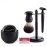 Shaving Razor Kit Double Edage Safety Razor 2 Layers Stainless Steel Shaving Mug Shaving Soap Cream Synthetic Shaving Brush Heavy Chrome Shaving Stand Black Shaving Razor Gift for Men