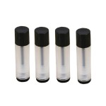 25Pcs Lip Balm Tubes Containers 5g Clear body with Twist Bottom and Cap,Empty Refillable Plastic DIY Lipstick Lip Gloss Containers Chapstick Tube Crayon Pipe Bottle (black lid)