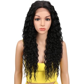 Joedir Lace Front Wigs Ombre Blonde 24 Long Small Curly Wavy Synthetic Wigs For Black Women 130% Density Wigs(1B) Joedir Lace Front Wigs Ombre Blonde 24 Long Small Curly Wavy Synthetic Wigs For Black Women 130% Density Wigs(1B)
