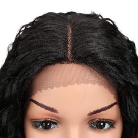 Joedir Lace Front Wigs Ombre Blonde 24 Long Small Curly Wavy Synthetic Wigs For Black Women 130% Density Wigs(1B) Joedir Lace Front Wigs Ombre Blonde 24 Long Small Curly Wavy Synthetic Wigs For Black Women 130% Density Wigs(1B)