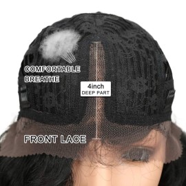 Joedir Lace Front Wigs Ombre Blonde 24 Long Small Curly Wavy Synthetic Wigs For Black Women 130% Density Wigs(1B) Joedir Lace Front Wigs Ombre Blonde 24 Long Small Curly Wavy Synthetic Wigs For Black Women 130% Density Wigs(1B)