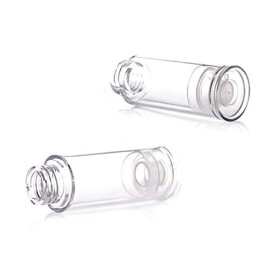 12Pcs Portable Empty Refillable Clear Plastic Airless Vacuum Pump Bottle Cosmetic Make-up Cream Lotion Sample Packing Toiletries Liquid Storage Container Vial Jars(5ml/0.17oz)