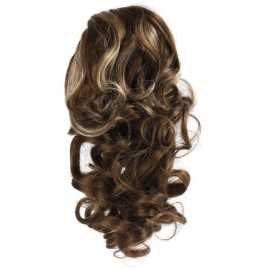 Onedor 12 Synthetic Fiber Natural Textured Curly Ponytail Clip In/On Hair Extension Hairpiece (12TT26)