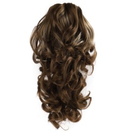 Onedor 12 Synthetic Fiber Natural Textured Curly Ponytail Clip In/On Hair Extension Hairpiece (12TT26) Onedor 12 Synthetic Fiber Natural Textured Curly Ponytail Clip In/On Hair Extension Hairpiece (12TT26)