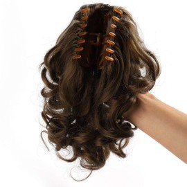 Onedor 12 Synthetic Fiber Natural Textured Curly Ponytail Clip In/On Hair Extension Hairpiece (12TT26) Onedor 12 Synthetic Fiber Natural Textured Curly Ponytail Clip In/On Hair Extension Hairpiece (12TT26)